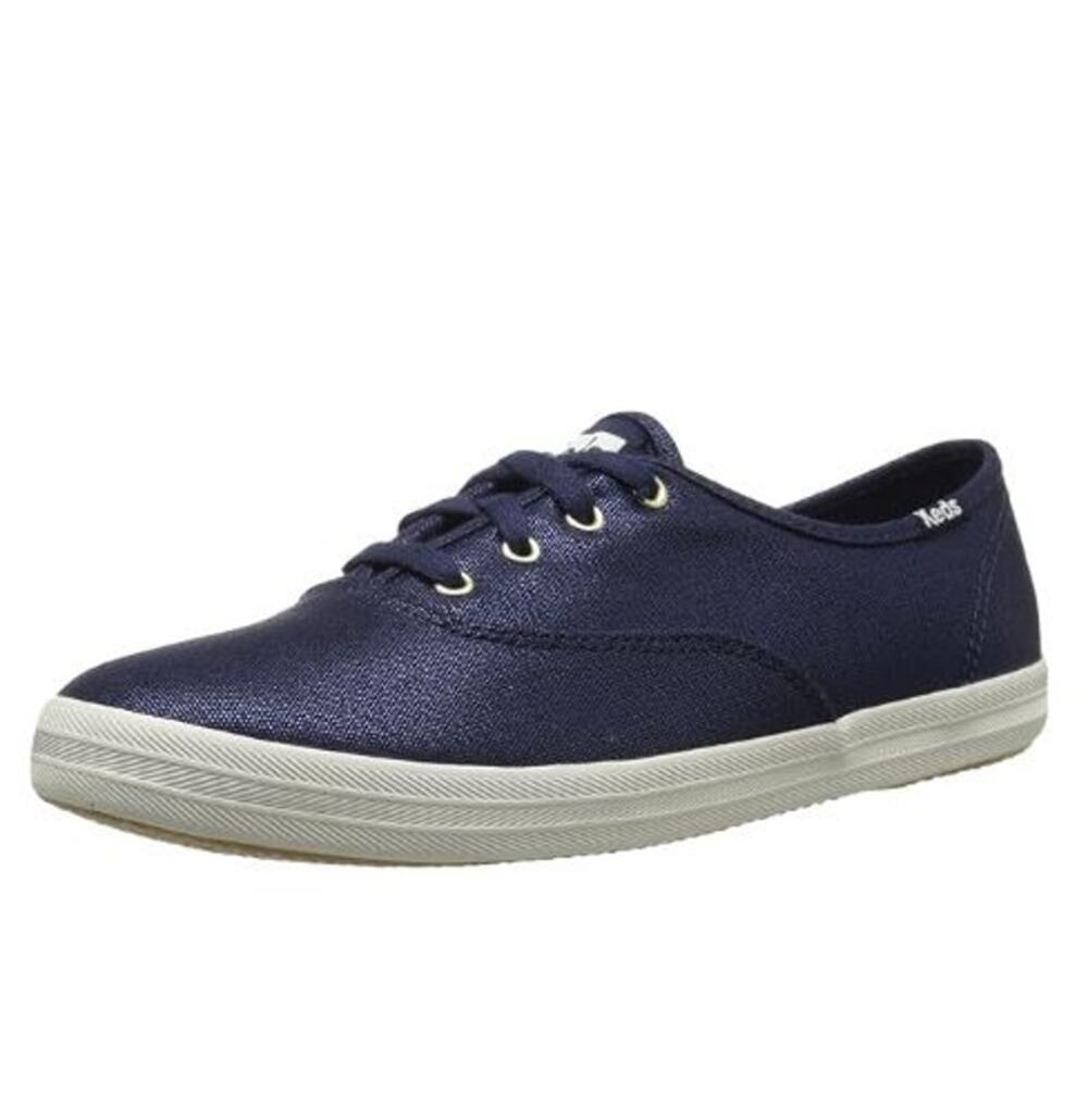 Keds CHAMPION Womens Size 11 BLUE Metallic Canvas Lace Up Sneakers NWOT